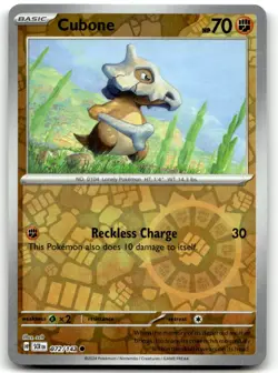 Cubone 72/142 Common Stellar Crown Pokemon Reverse Holo Near Mint - Image 1