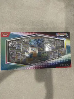 Pokemon TCG Prismatic Evolutions Lucario Ex + Tyranitar Ex Premium Collection - Image 1