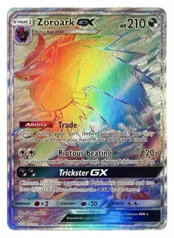 Zoroark GX - 77/73 - Shining Legends Secret Rainbow Rare Pokemon Card - NM - Image 1