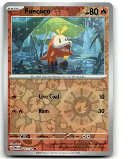 Fuecoco 023/182 Common Paradox Rift Pokemon Reverse Holo Near Mint - Image 1