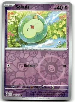 Solosis 037/086 Common SV: Black Bolt Pokemon Reverse Holo Near Mint - Image 1