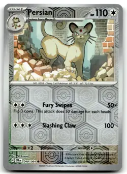 Persian 049/064 Common Shrouded Fable Pokemon Reverse Holo Near Mint - Image 1