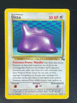 Ditto 18/62 Fossil Set Rare Deutsch VG Pokemon - Image 1
