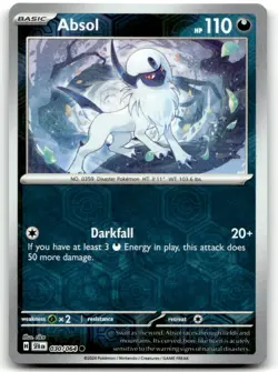 Absol 030/064 Common Shrouded Fable Pokemon Reverse Holo Near Mint - Image 1