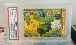 Pikachu & Others Bandai Carddass Anime Japanese Pokemon (1999) - PSA 8 - Image 2