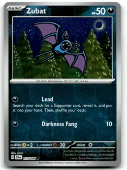 Zubat 027/064 Common Shrouded Fable Pokemon Reverse Holo Near Mint - Image 1