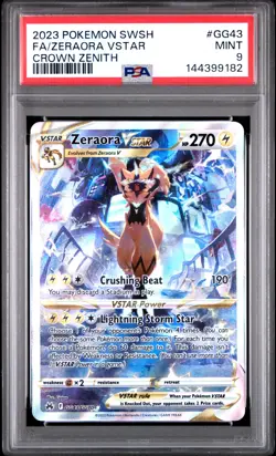 Zeraora Vstar #GG43 2023 Pokemon Sword And Shield Crown Zenith PSA 9 250001 - Image 1