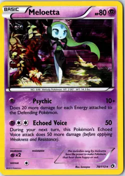 Pokemon: Legendary Treasures Meloetta (78) #78/113 - Holo - NM Holo Rare .VO5 - Image 1