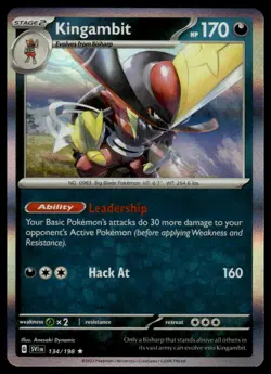 Pokemon: SV01: Scarlet & Violet Base Set Kingambit #134/198 Rare,Holo .P2N - Image 1