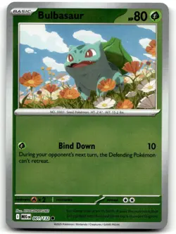Bulbasaur 001/132 Common Mega Evolution Pokemon Reverse Holo Near Mint - Image 1