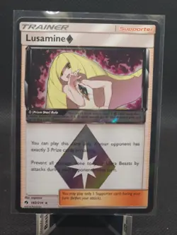 Pokemon - Lusamine (Prism Star) - Lost Thunder 182/214 - Holo Rare - NM - Image 1