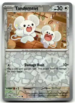 Tandemaus 153/182 Common Paradox Rift Pokemon Reverse Holo Near Mint - Image 1