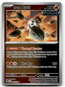 Iron Moth 028/182 Rare Paradox Rift Pokemon Reverse Holo Near Mint - Image 1