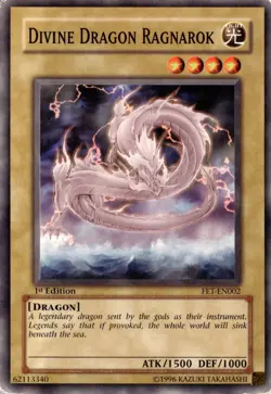 Divine Dragon Ragnarok Common Normal Monster 1st Edition Flaming Eternity Yugioh - Image 1