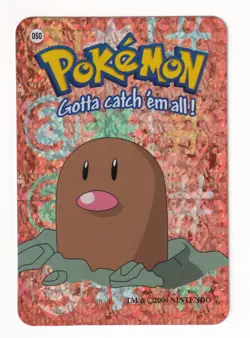 Diglett #050 2000 Pokemon Vending Prism Holo Sticker Card LP - Image 1