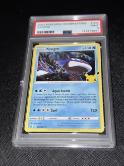 Pokemon TCG Kyogre Holo Holo Rare Card 25th Anniversary Celebration 003/025 - Image 1