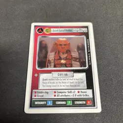 Star Trek CCG 1E First Anthology QUARK SON OF KELDAR Promo Card NEVER PLAYED - Image 1