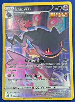 Pokemon Card - Banette TG07/TG30 - Lost Origin Trainer Gallery Ultra Rare - NM - Image 1