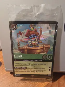 Disney Lorcana TCG Card Stitch Azurite Sea Promo Card #8/P2 Alien Buccaneer NM - Image 1