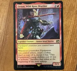 Firion, Wild Rose Warrior [Prerelease] R 0137, NM Foil Promo, MTG Final Fantasy - Image 1