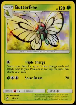 Butterfree 4/214 Rare Unbroken Bonds Pokemon Near Mint - Image 1