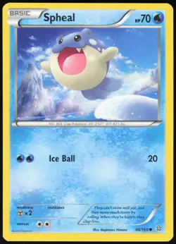 Spheal 46/160 Common Primal Clash Pokemon Near Mint - Image 1