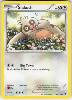 Slakoth 81/111 Common Furious Fists Pokemon Lightly Played - Image 1