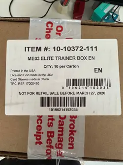 Sealed Case: 10 X Pokemon TCG: Mega Evolution Perfect Order - Elite Trainer Box - Image 1
