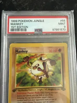 Pokemon 1st Edition Jungle Mankey 55/64 PSA 9 - Image 2