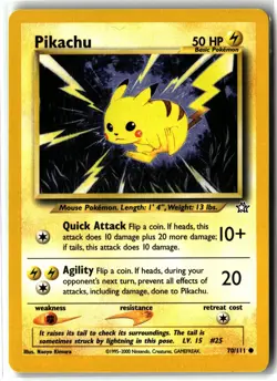 Pikachu ⭐ 70/111 Vintage Neo Genesis 2000 Pokemon NM - Image 1