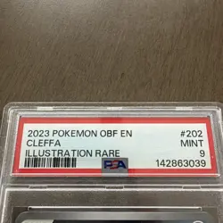 2023 Pokemon English Obsidian Flames Illustration Rare #202 CLEFFA PSA 9 Mint - Image 3