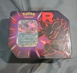 Destined Rivals Team Rocket Tin (Nidoking ex) - Sealed New - Pokemon TCG New - Image 1