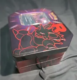 Destined Rivals Team Rocket Tin (Nidoking ex) - Sealed New - Pokemon TCG New - Image 3