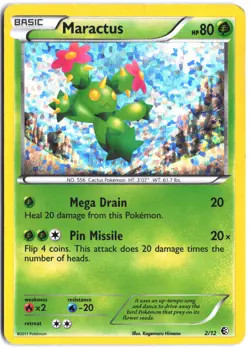 Maractus 2/12 McDonald's Collection 2011 Pokemon - Image 1