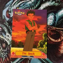 Pokemon Vintage Topps Brock TV4 Rare Black Label Non-Foil LP English - Image 2