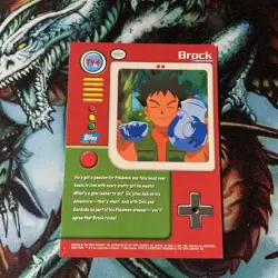 Pokemon Vintage Topps Brock TV4 Rare Black Label Non-Foil LP English - Image 4