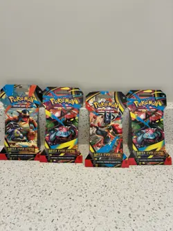 (4) pokemon tcg mega evolution sleeved booster pack - Image 1