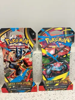 (4) pokemon tcg mega evolution sleeved booster pack - Image 2