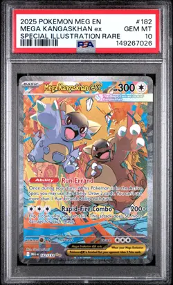 Pokemon Mega Evolution Mega Kangashkhan Ex #182 Special Illustration Rare PSA 10 - Image 1