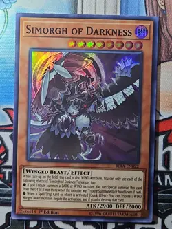 Simorgh of Darkness RIRA-EN022 Rising Rampage Super Rare 1st Edition LP - Image 1