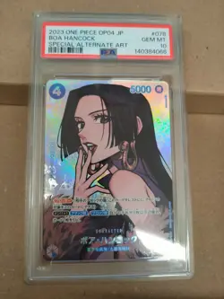 2023 ONE PIECE JPN OP04-078 KINGDOMS OF INTRIGUE BOA HANCOCK PSA 10 - Image 1