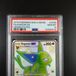PSA 10 Espeon GX SV60/SV94 Pokemon Hidden Fates Holo Graded Card - Image 2