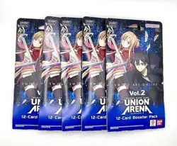 Union Arena TCG English EX08BT Sword Art Online Vol.2 Sealed Booster Pack- 5 LOT - Image 1