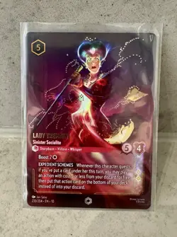 Disney Lorcana Lady Tremaine - Sinister Socialite Enchanted Card 233/204 NM - Image 1