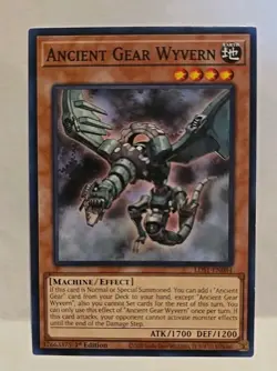 YUGIOH ANCIENT GEAR WYVERN LDS1 1ST EDITION COMMON LIGHT PLAYED - Image 2