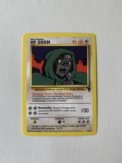 MF DOOM Pokemon TCG Custom Trading Card - Base - Hip Hop - Operation Doomsday - Image 1