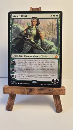 Vivien Reid NM Foundations MTG Magic the Gathering Green NM Anna Steinbauer - Image 1