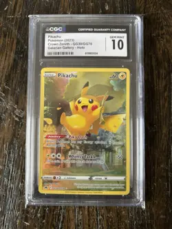 Pokemon CGC 10 GEM MINT - Crown Zenith Galarian Gallery Pikachu GG30/GG70 - Image 1