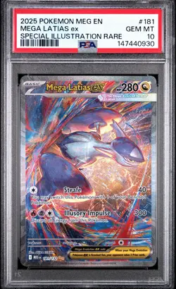 PSA 10 GEM MINT - Pokemon TCG Mega Latias EX Sir 181/132 Mega Evolutions - Image 1