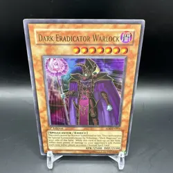 YUGIOH Ultra Rare Dark Eradicator Warlock SD6-EN001 1st Edition LP - Image 1